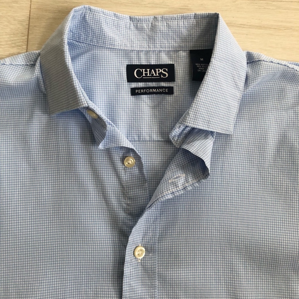 Men’s Chaps Performance Button-Down Check Plaid S… - image 8